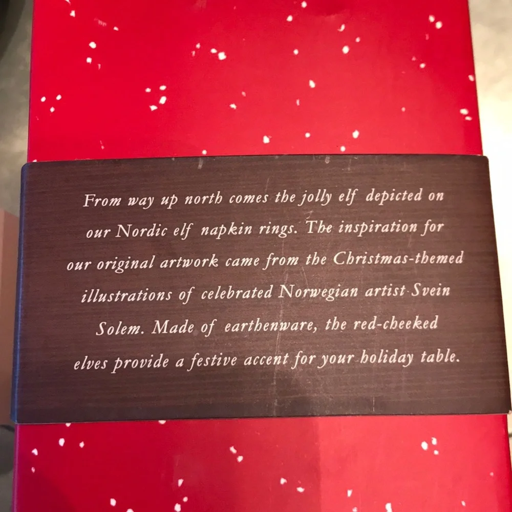 Williams-Sonoma Nordic Elf Napkin Rings